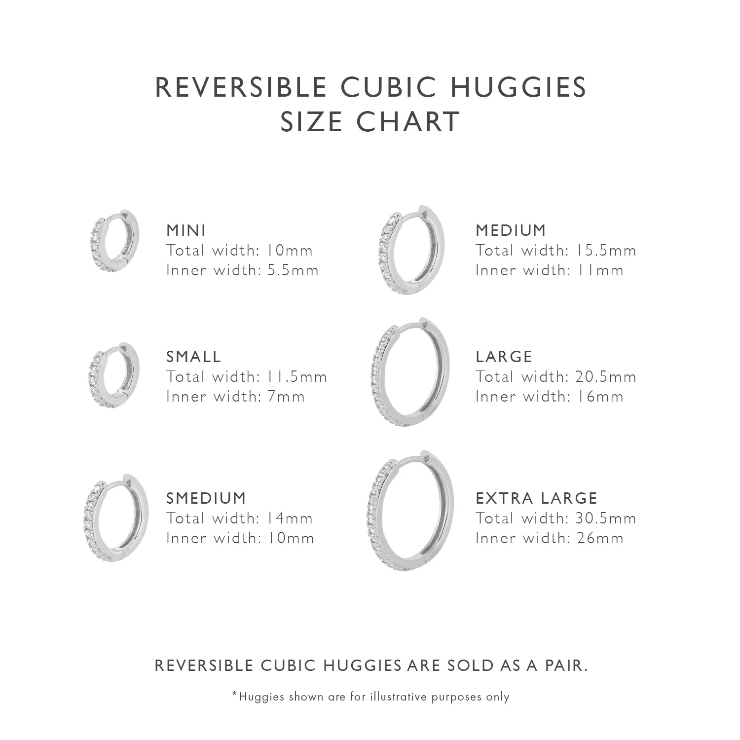 Silver Reversible Huggies