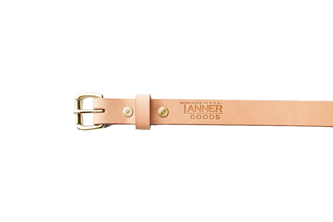 Skinny Standard Belt - Natural / Brass