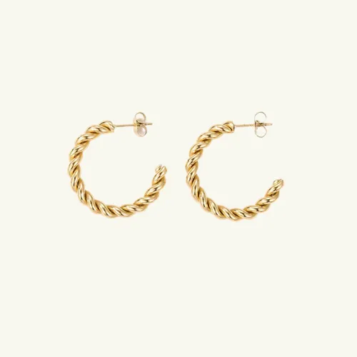 Spiral Twist Hoop Earrings