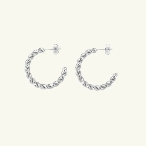 Spiral Twist Hoop Earrings