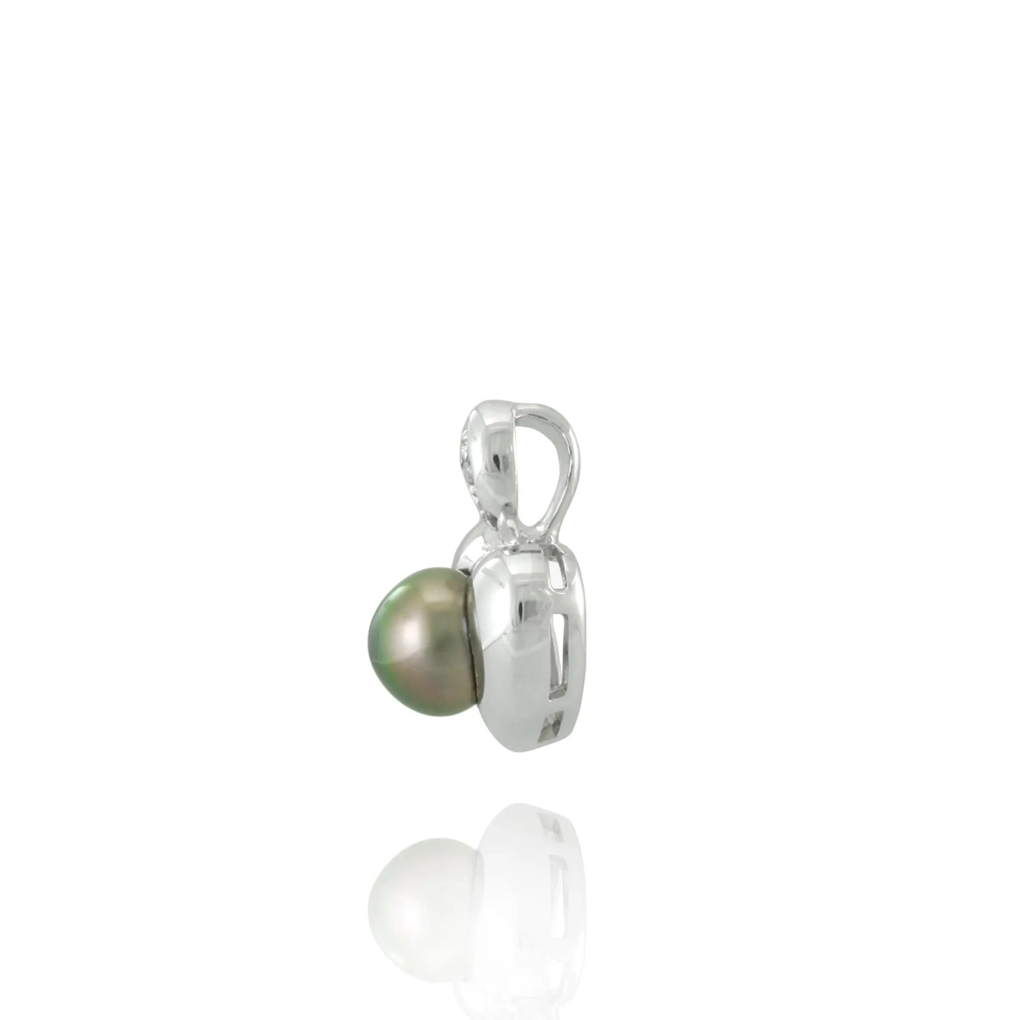 Tahitian pearl pendant in silver - Forever collection - PESZKS00003