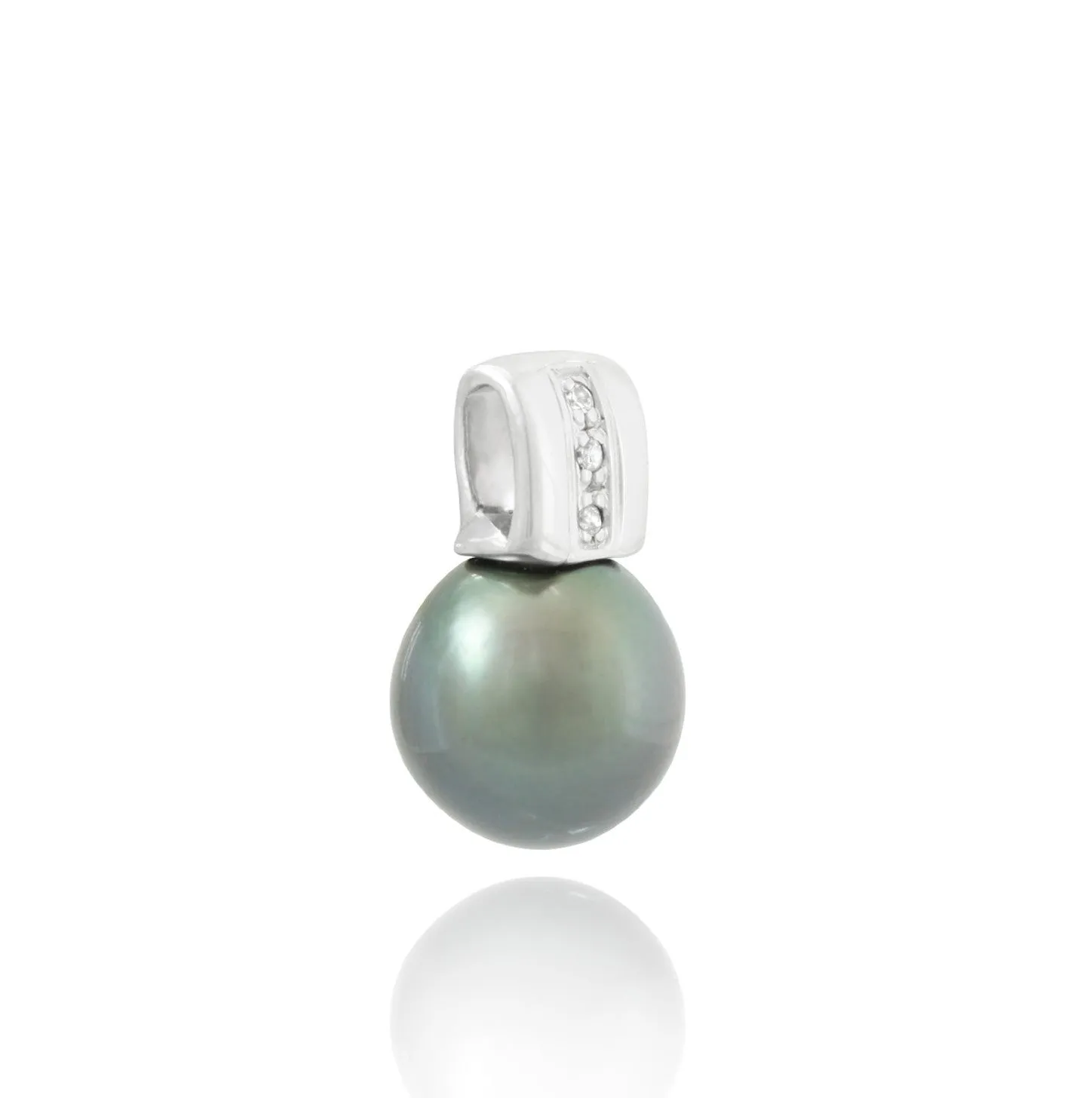 Tahitian pearl pendant - Sterling silver