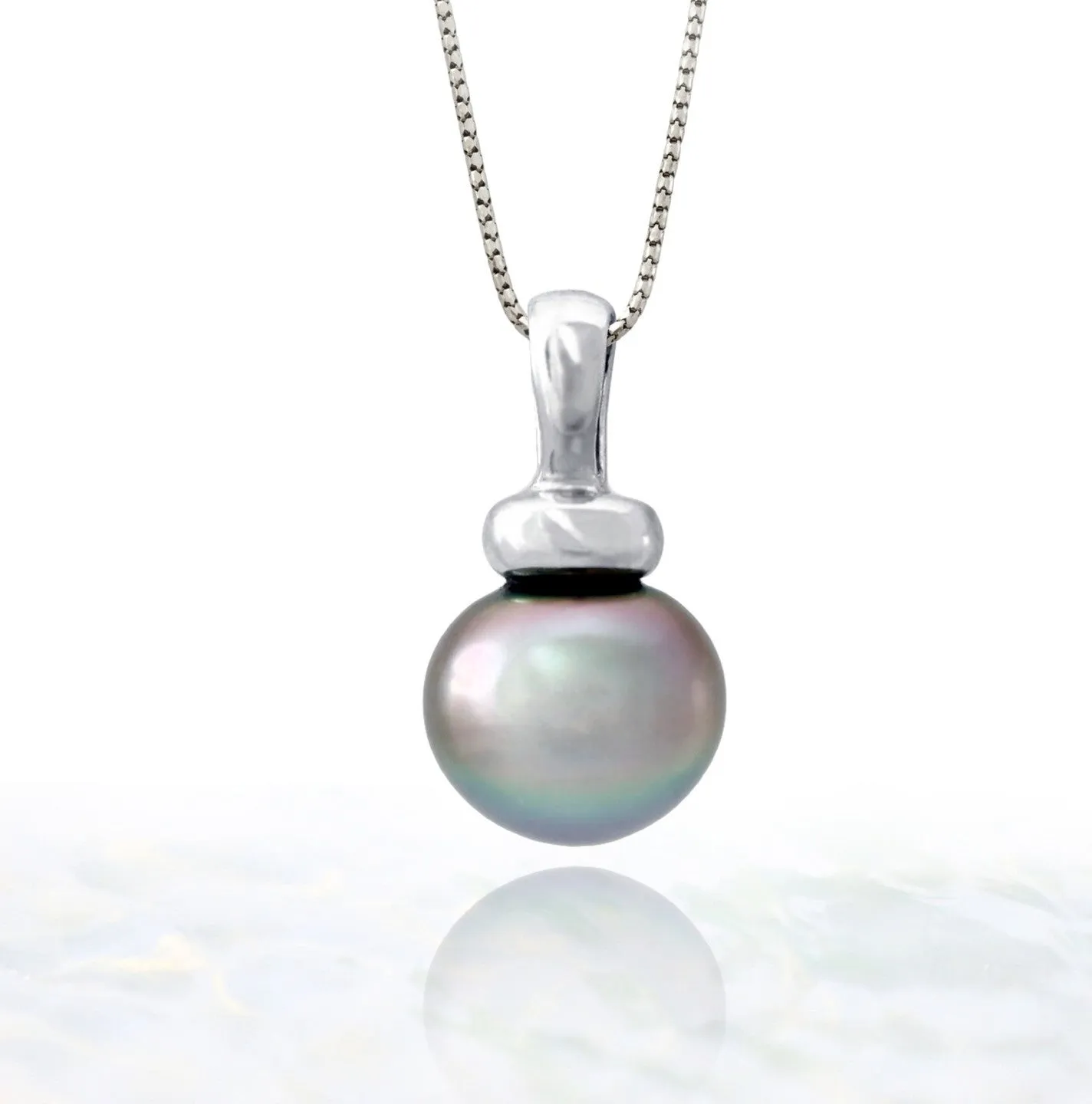 Tahitian pearl pendant - Sterling silver