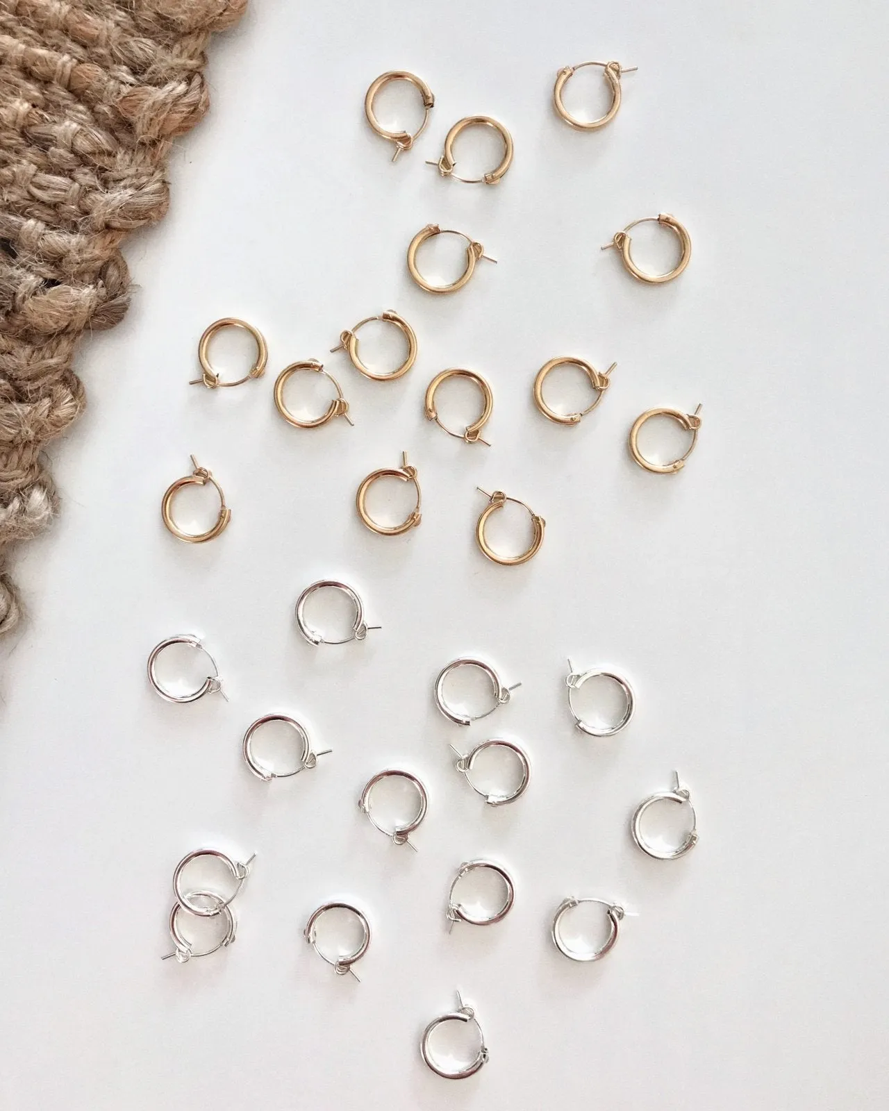 Thick Hoop Earrings - 14k Yellow Gold Fill