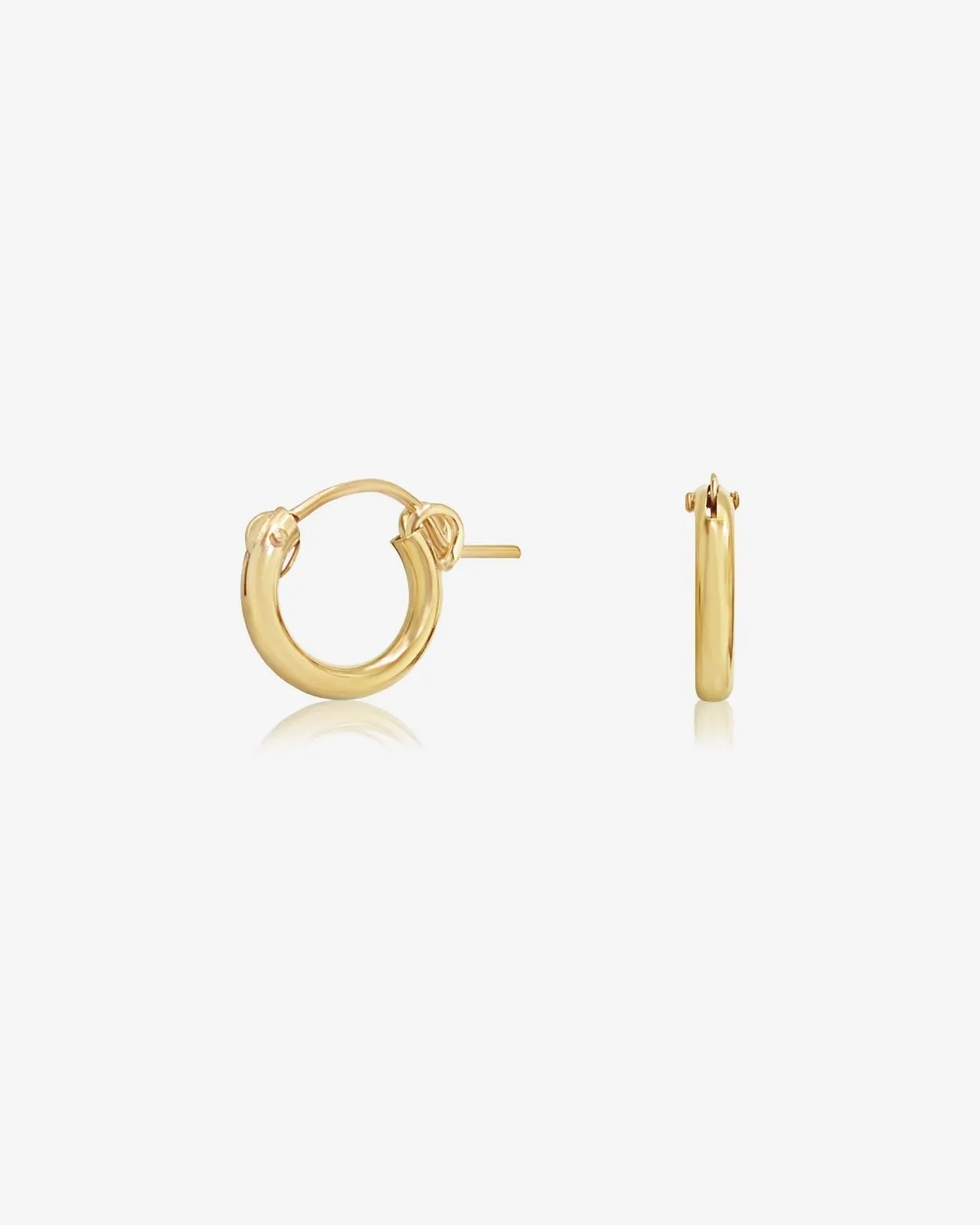 Thick Hoop Earrings - 14k Yellow Gold Fill