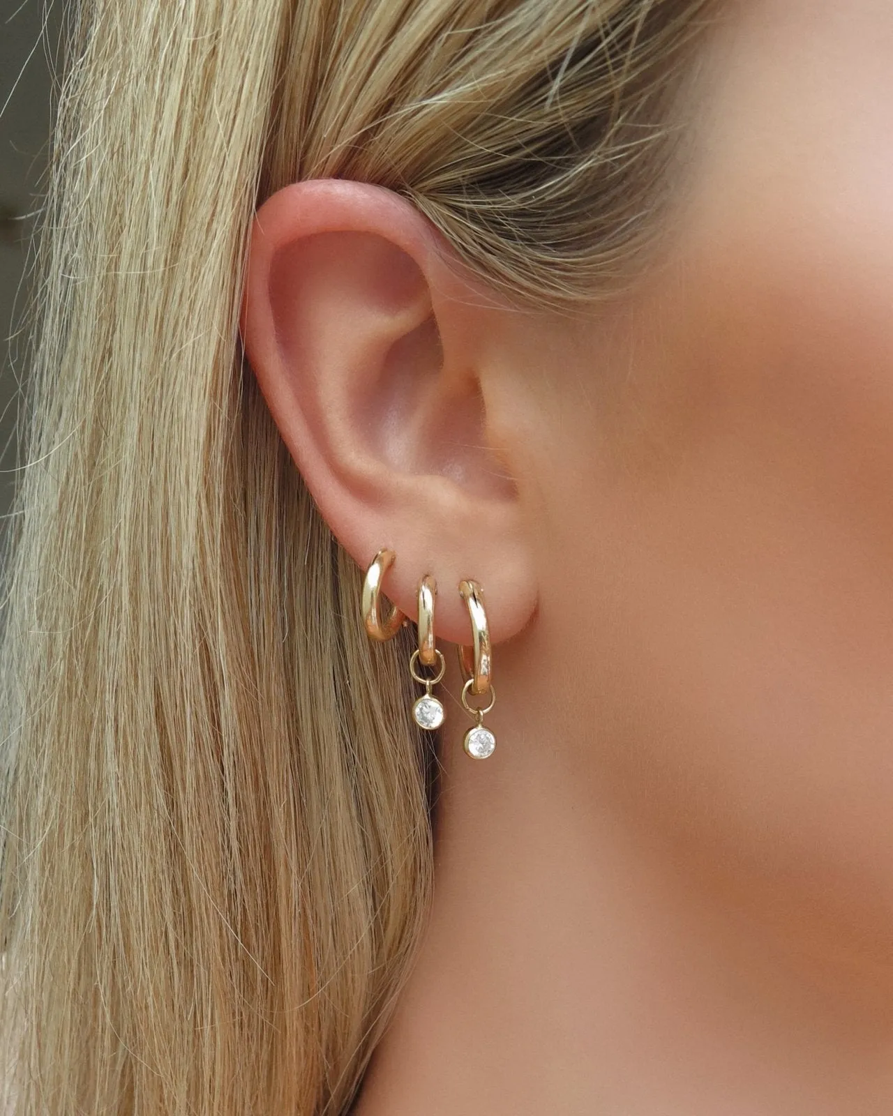 Thick Hoop Earrings - 14k Yellow Gold Fill