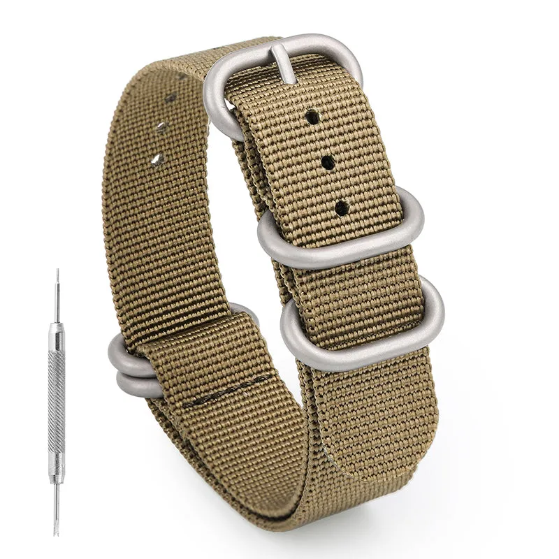 Thick Premium Woven Nylon Military Watch Strap Band