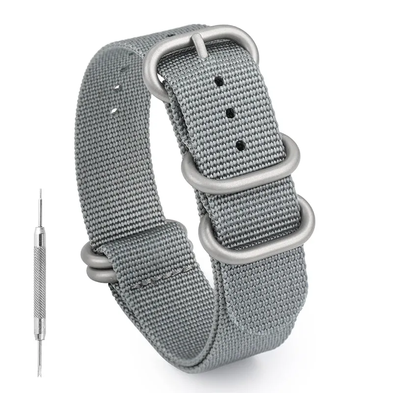 Thick Premium Woven Nylon Military Watch Strap Band