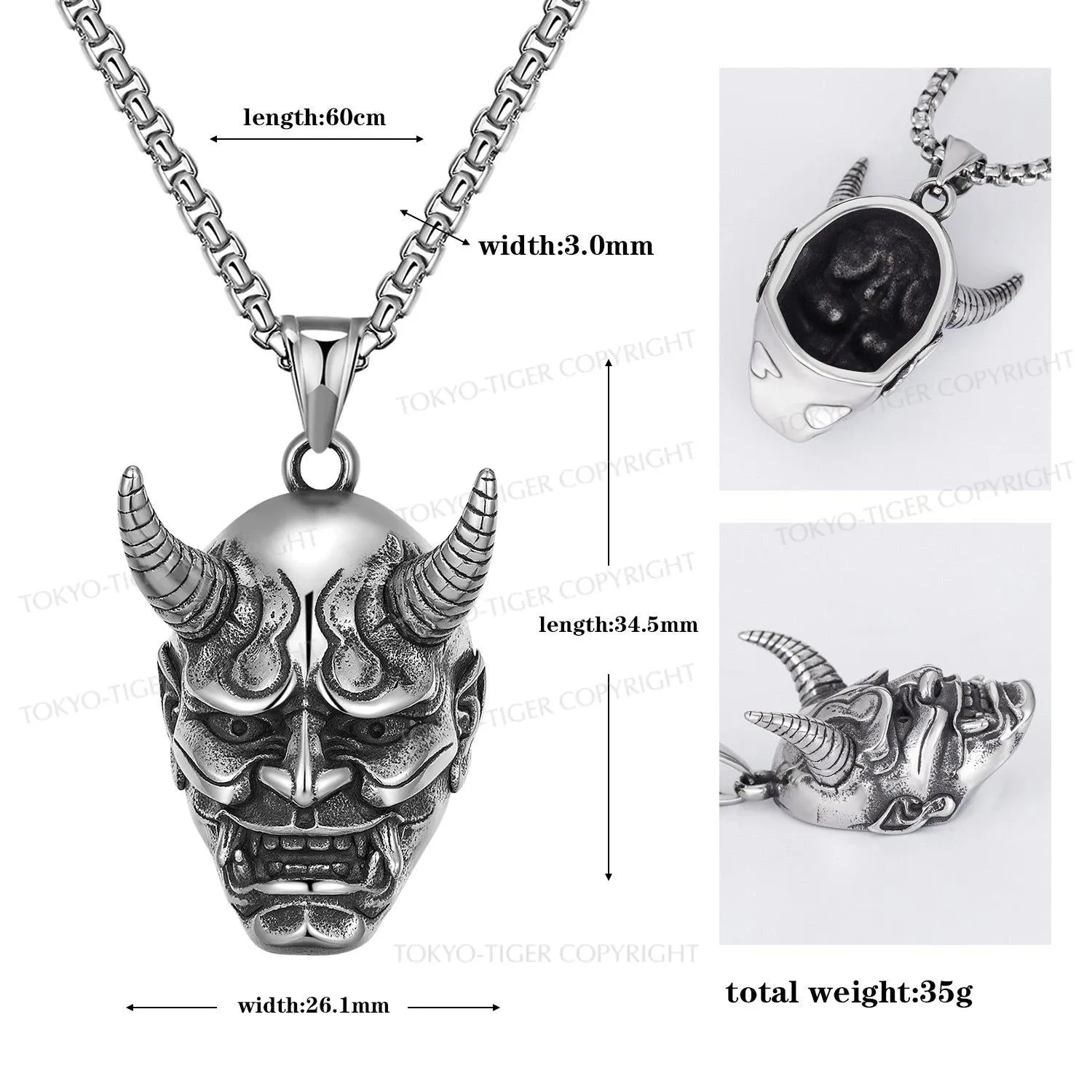 Tokyo-Tiger Demon Ghost Prajna Mask Necklace