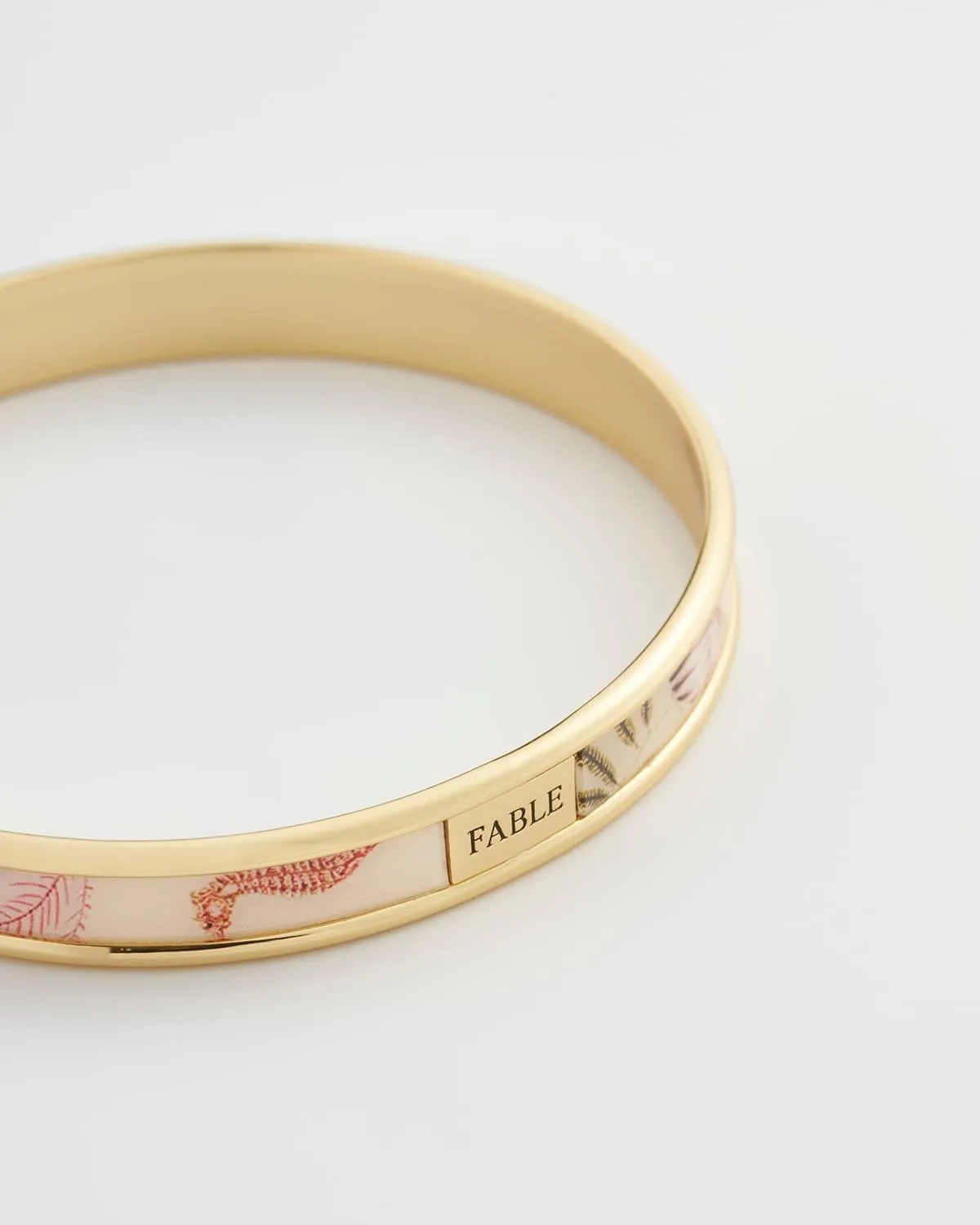 Whispering Sands Printed Gold Plated Bangle - Yellow