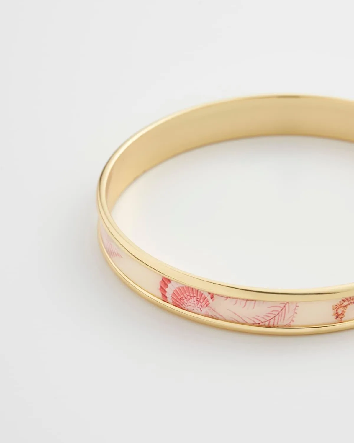 Whispering Sands Printed Gold Plated Bangle - Yellow