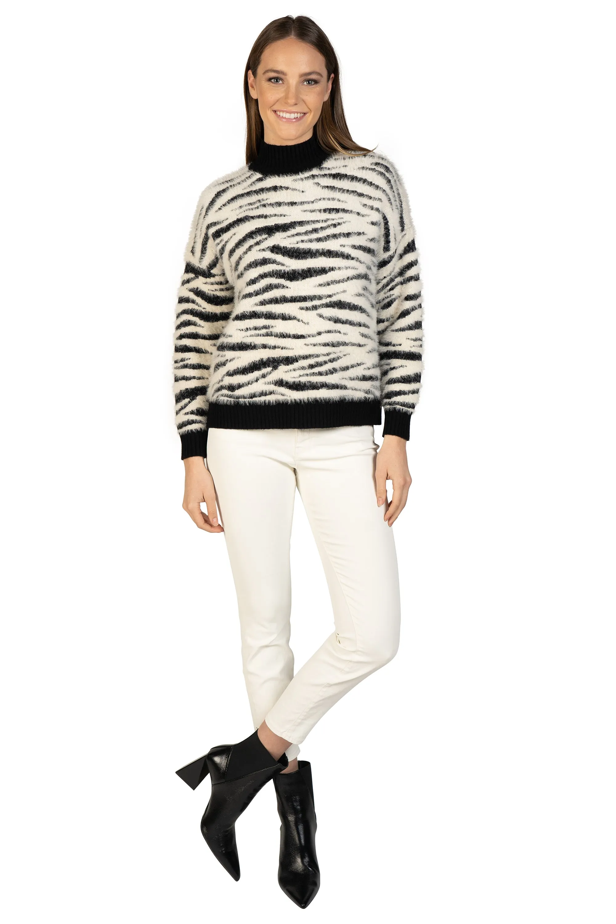 Zebra Fuzzy Pullover